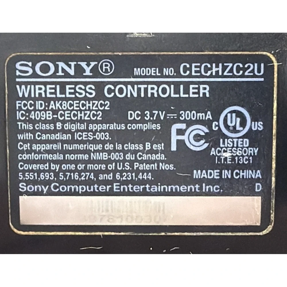 Sony PlayStation 3 [CECH-ZC2U] SIXAXIS Black DualShock Original OEM Controller